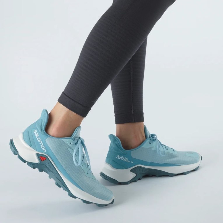 Salomon Alphacross 3 Women's Trail Running Shoes Turquoise | CA 43R50